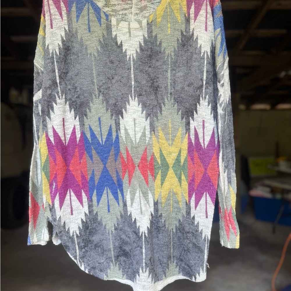 Colorful Geometric/Aztec Patterned Sweater